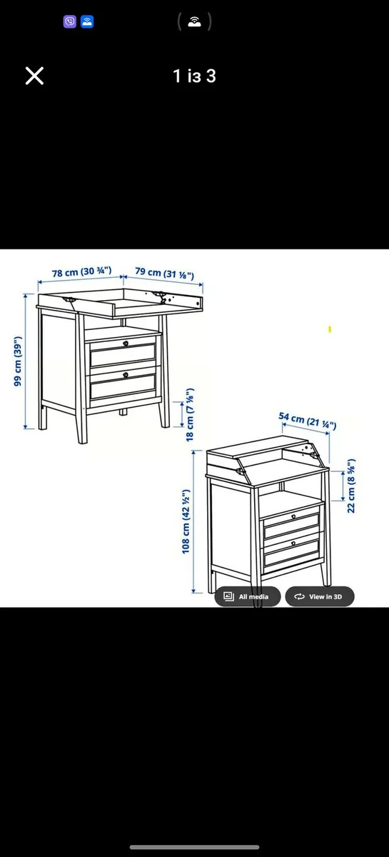 Changing table/chest of drawers - Image 2