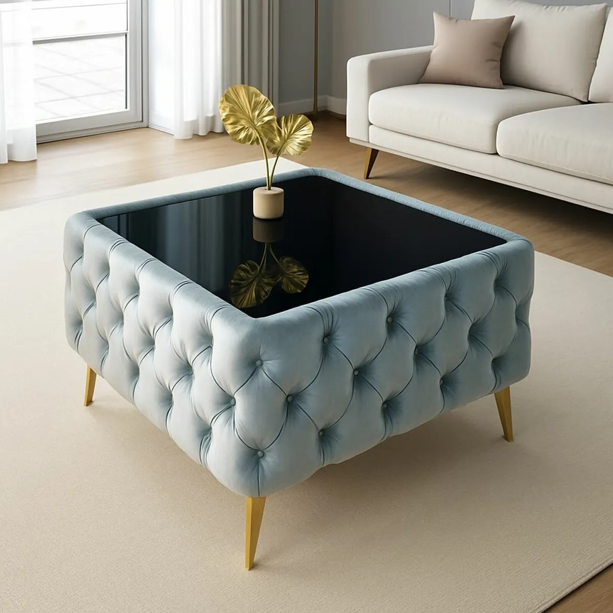 Console Table “Midnight Gold Splash” Elegant glamo - Image 4