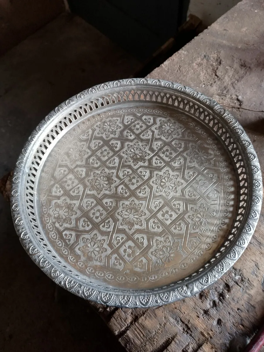 Vintage Moroccan  platter/tray - Image 1