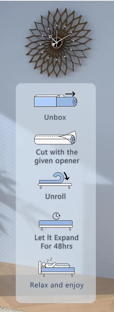 10 Inch King Mattress, 5FT Gel Memory Foam Hybrid - Image 2