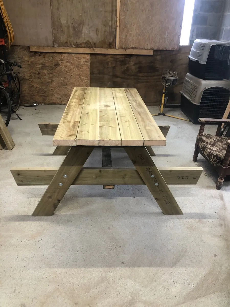 Picnic table and wheelchair accessible benches - Image 2