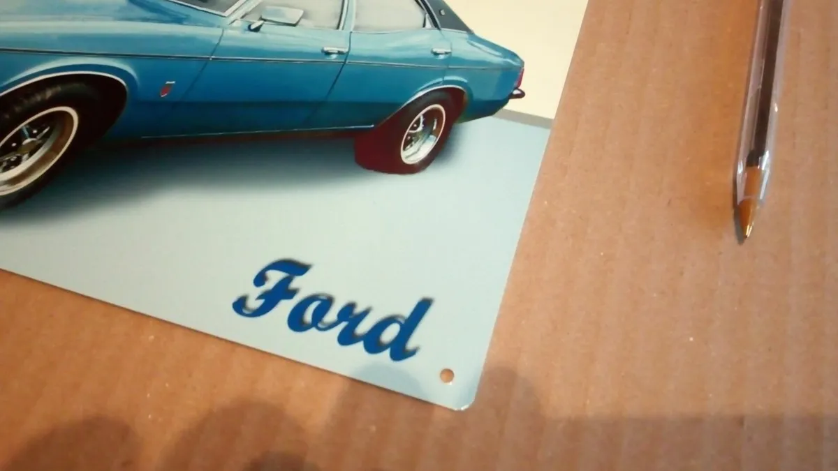Ford Cortina sign classic car tin metal sign - Image 2