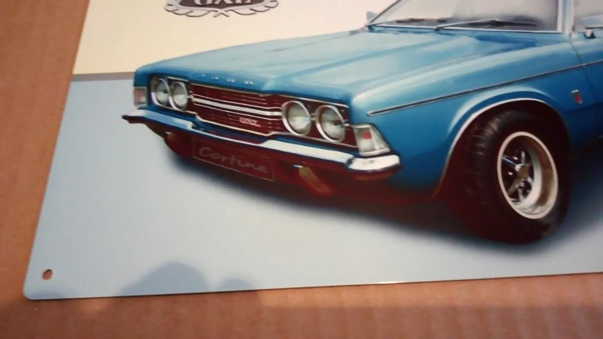 Ford Cortina sign classic car tin metal sign - Image 3