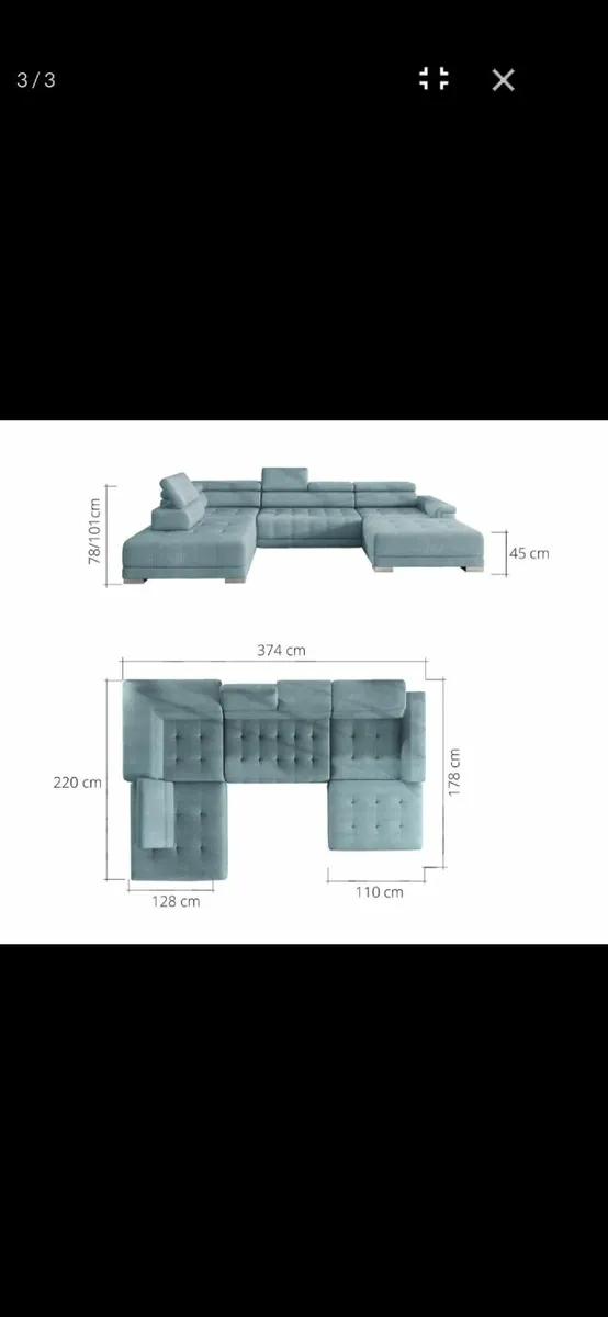 Electric, U shape sofa. - Image 2