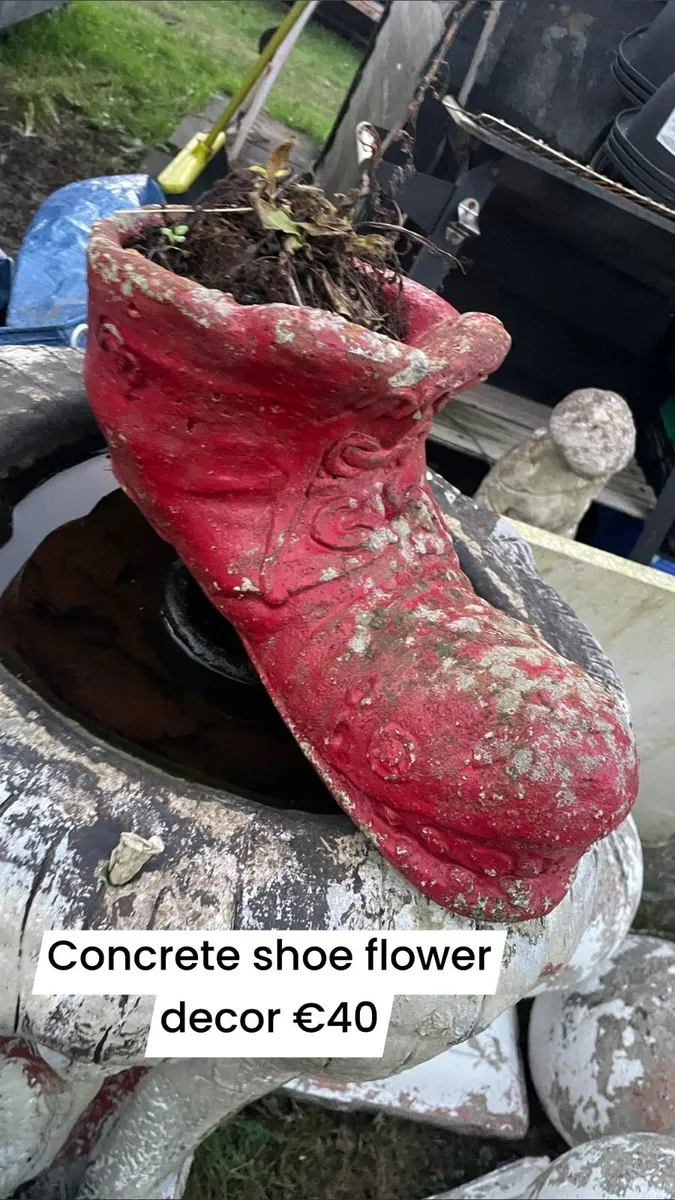 Concrete shoes decor garden