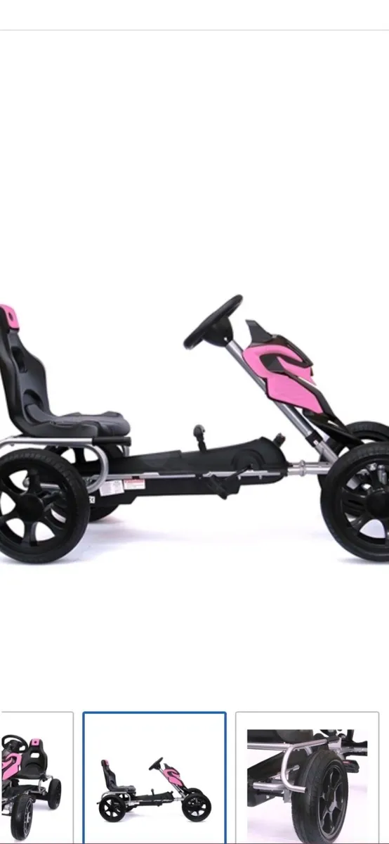 Kids Pedal Go Kart Pink - Image 2