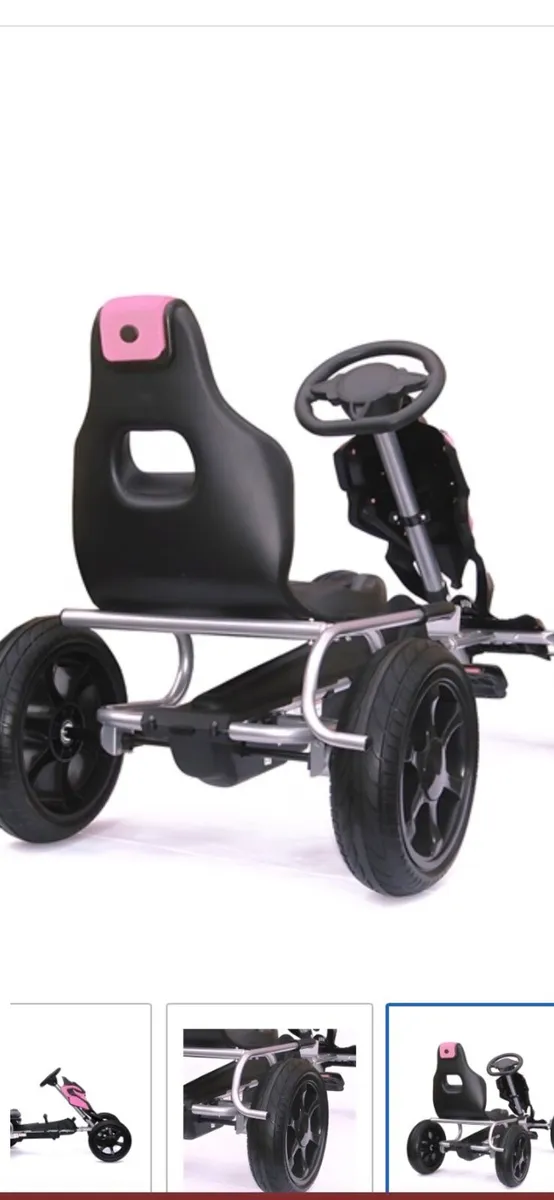 Kids Pedal Go Kart Pink - Image 3