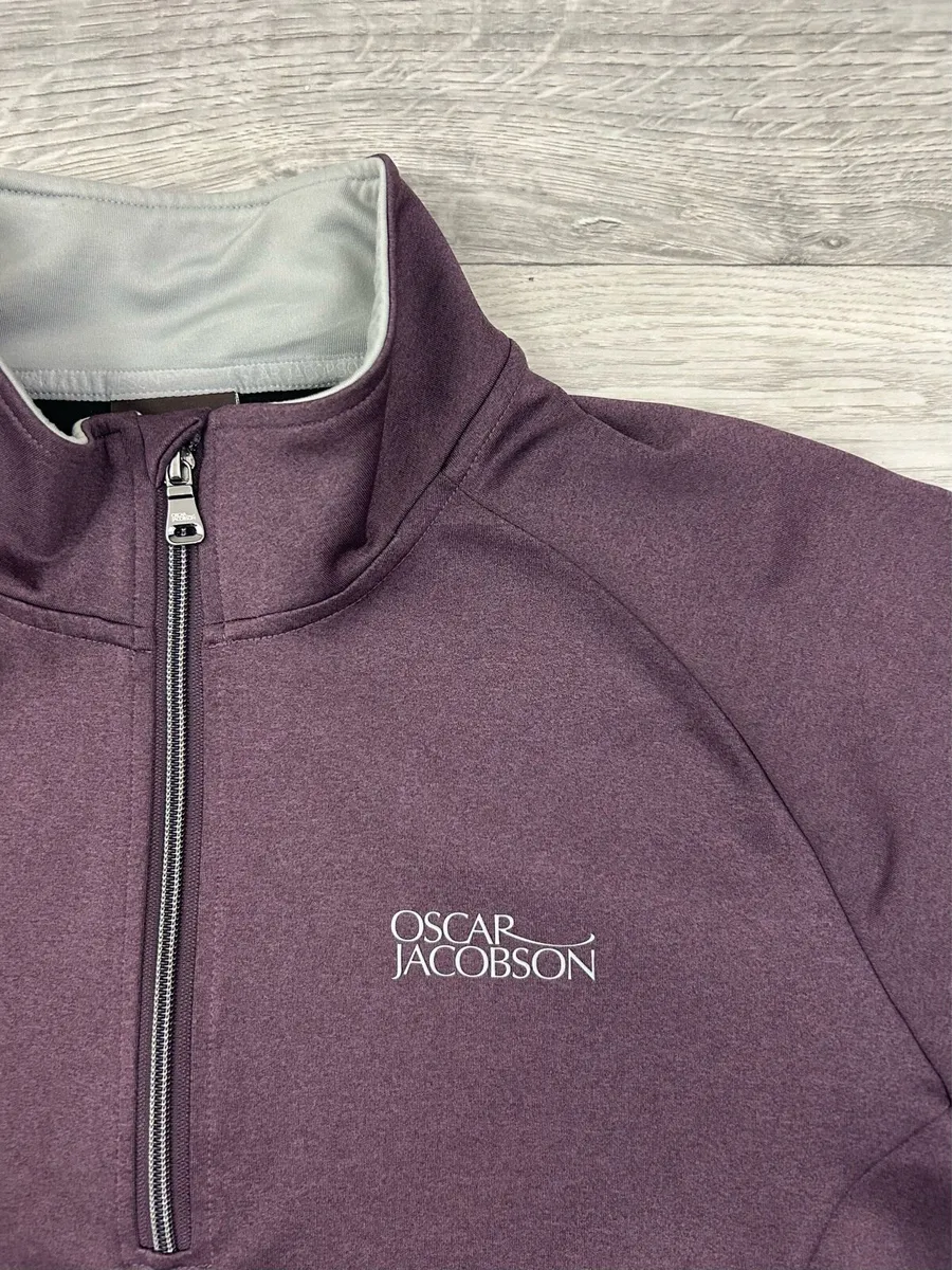 Oscar Jacobson Half Zip Golf Jumper Mens Medium - Image 3