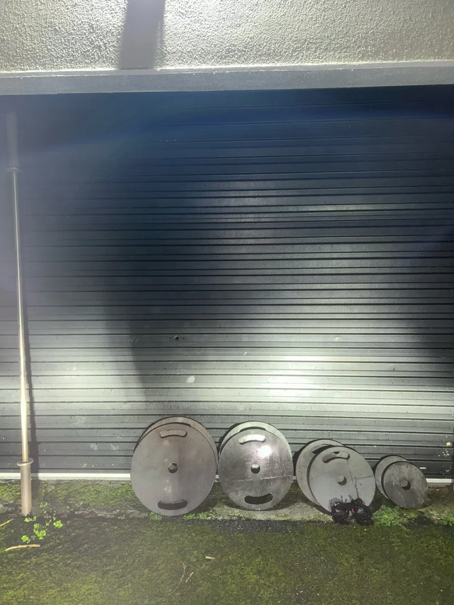 20kg bar - Plates (20kg,15kg,10kg,5kg)x2 + clips - Image 1