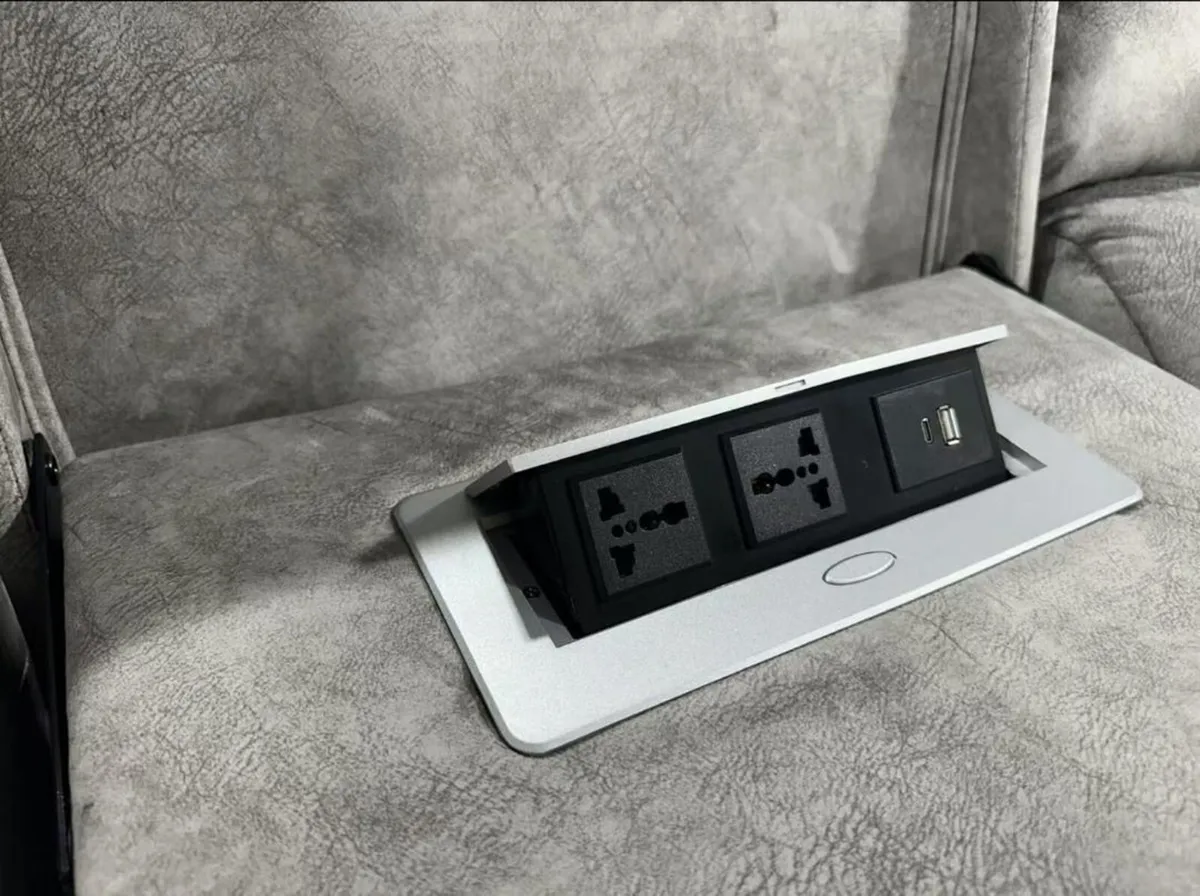 New Hampton Grey Corner Sofa Electric - Image 3