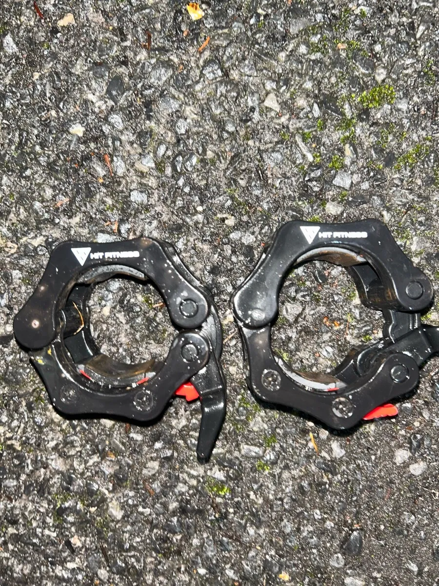 20kg bar - Plates (20kg,15kg,10kg,5kg)x2 + clips - Image 4