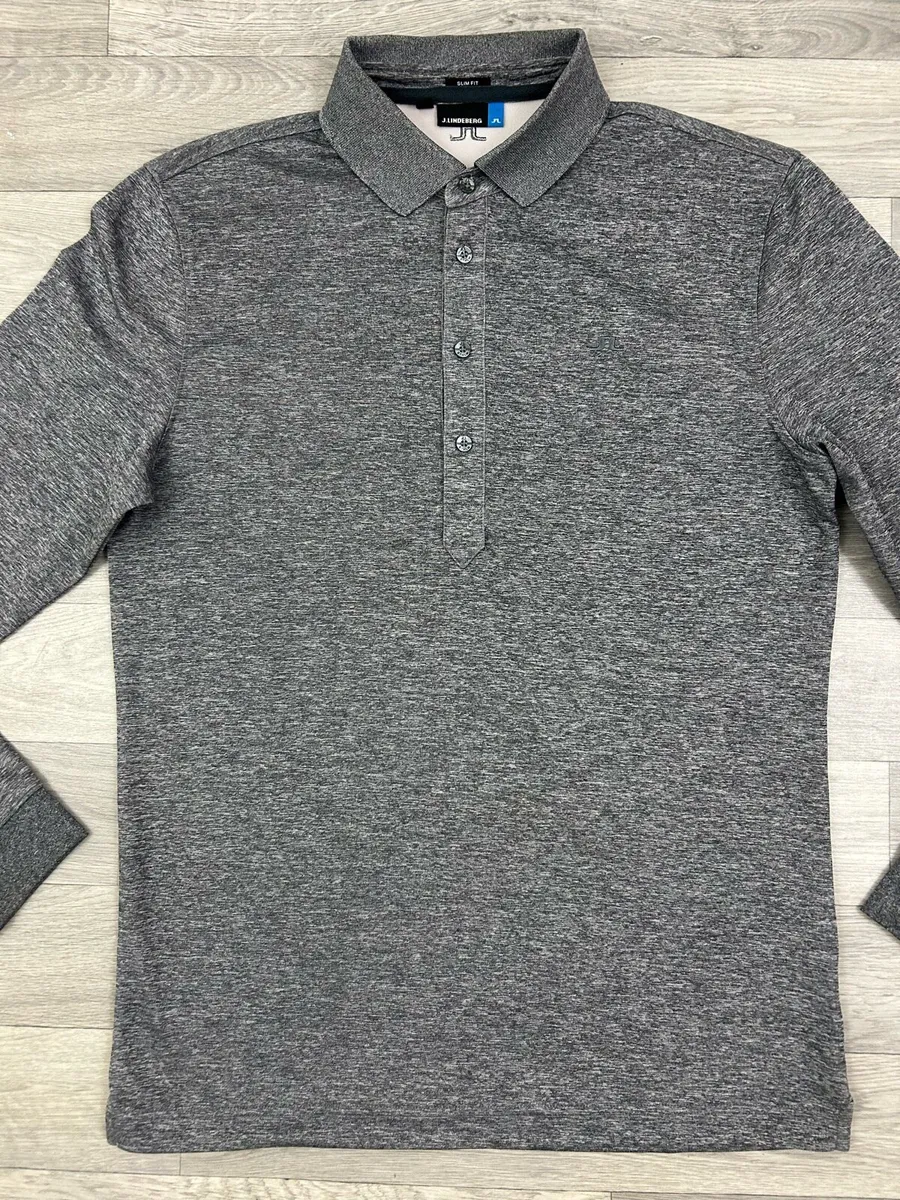 J.Lindeberg Long Sleeve Golf Polo Shirt Mens Mediu - Image 2