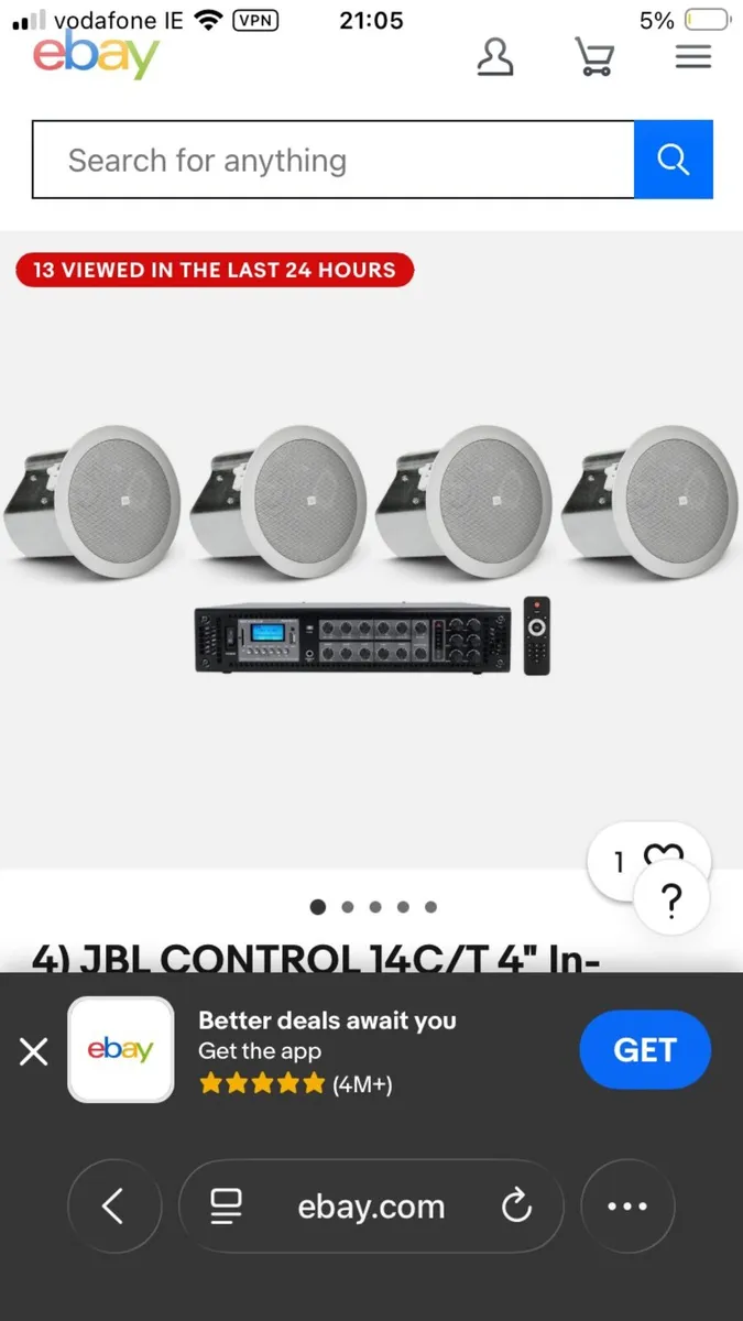 8 JBL speakers 14 C/T 4” in ceiling speakers - Image 2