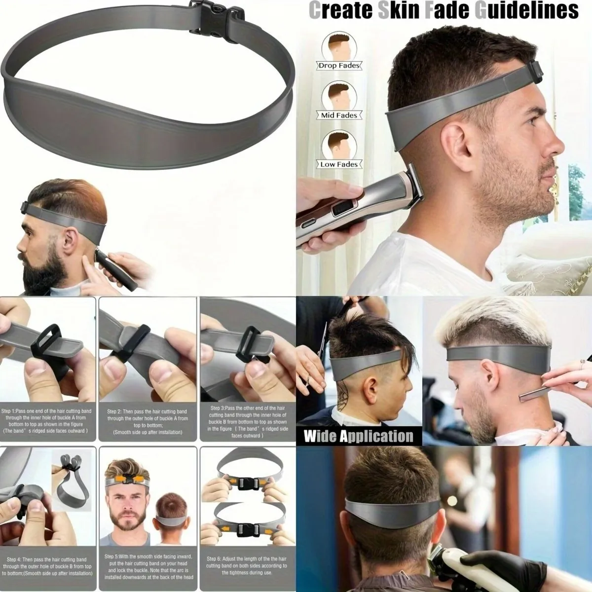 Professional Hair Cutting Guide Set (Curved Neckli - Image 4