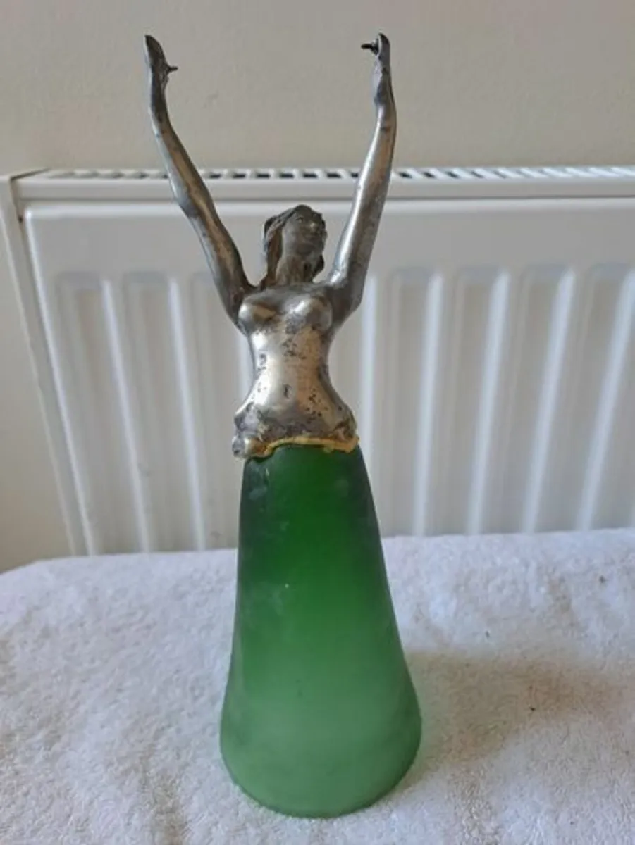 Pewter and green glass bridal cup - Image 1