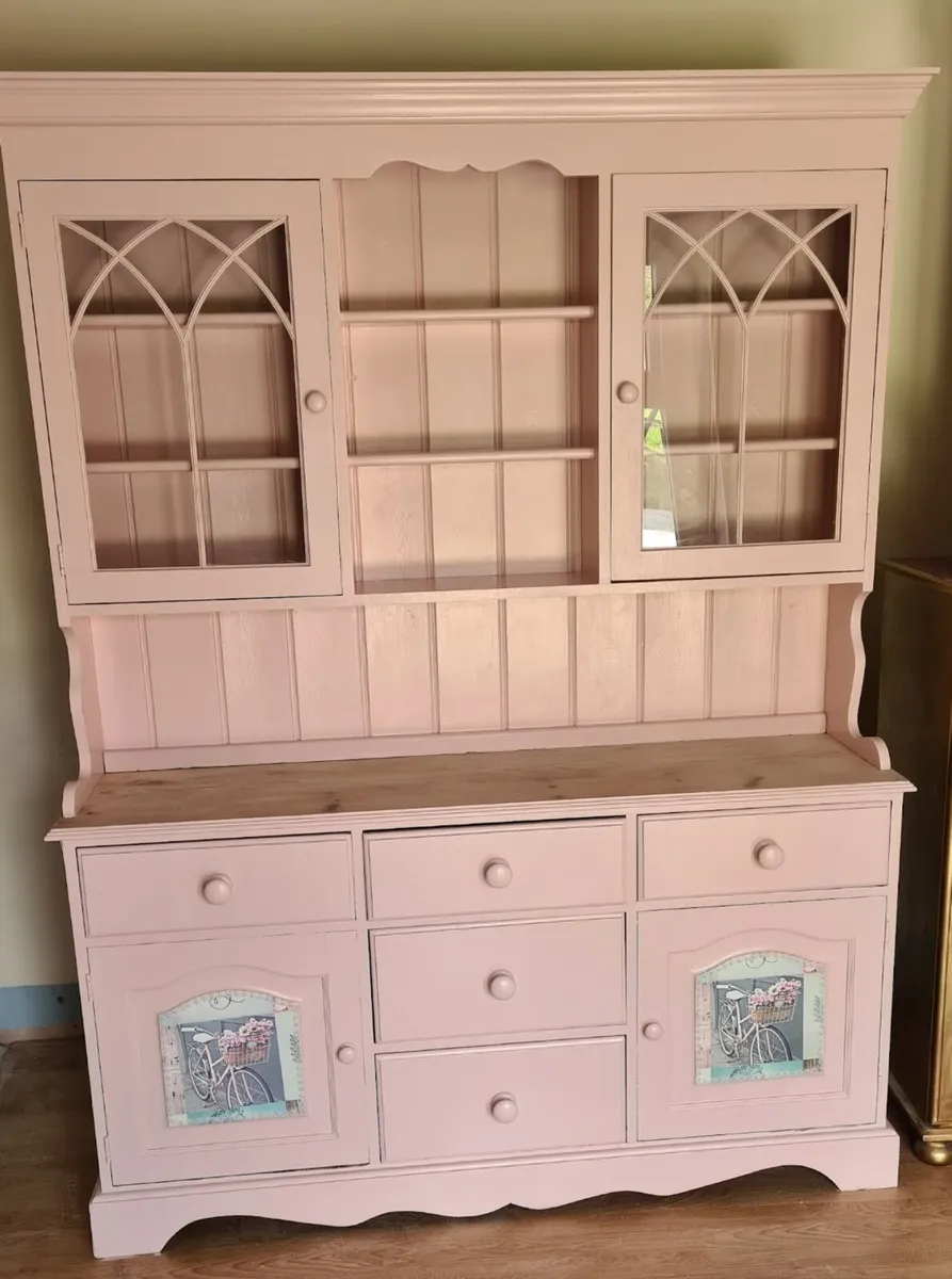 Pitched pine kitchen dresser - Image 1