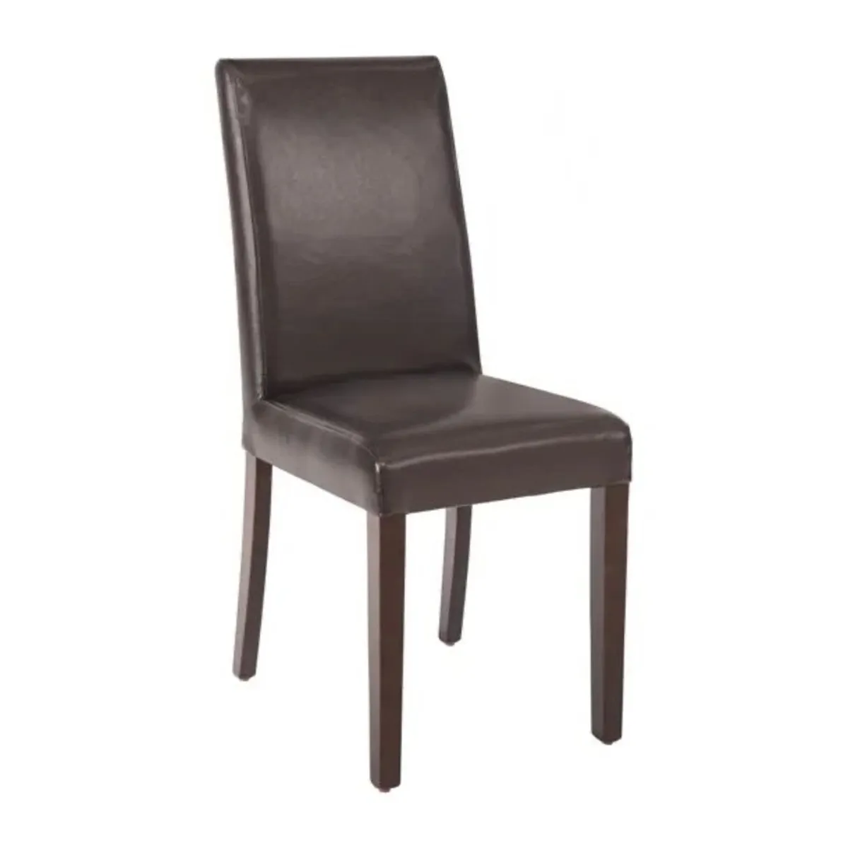 Bolero Faux Leather Dining Chairs Dark Brown - Image 1
