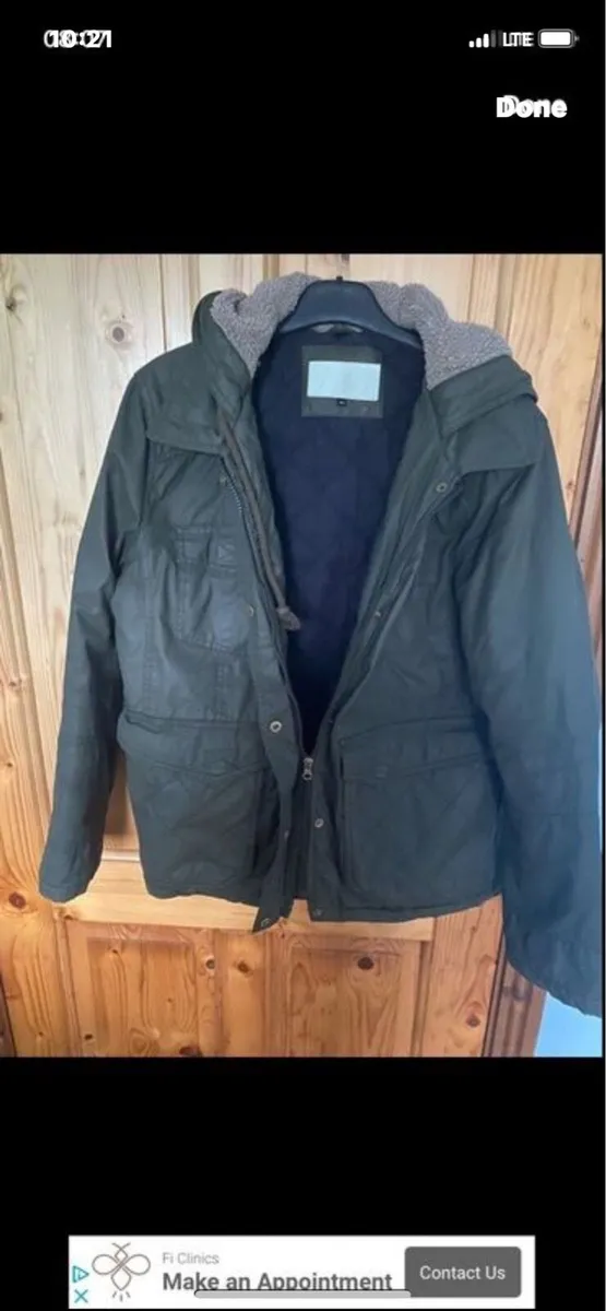 River island wax style coat - Image 1