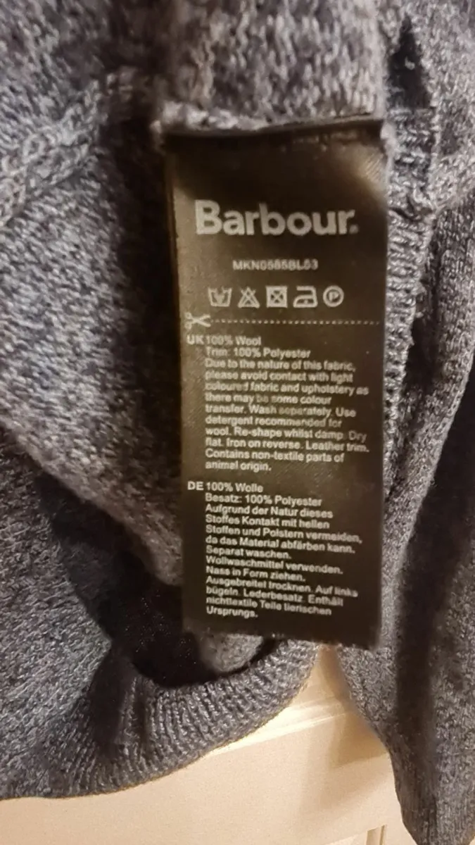 Barbour wool mens jumper - Image 3