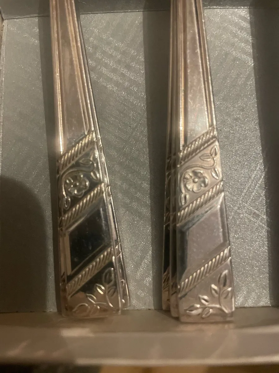 Antique nine  dessert forks - Image 2