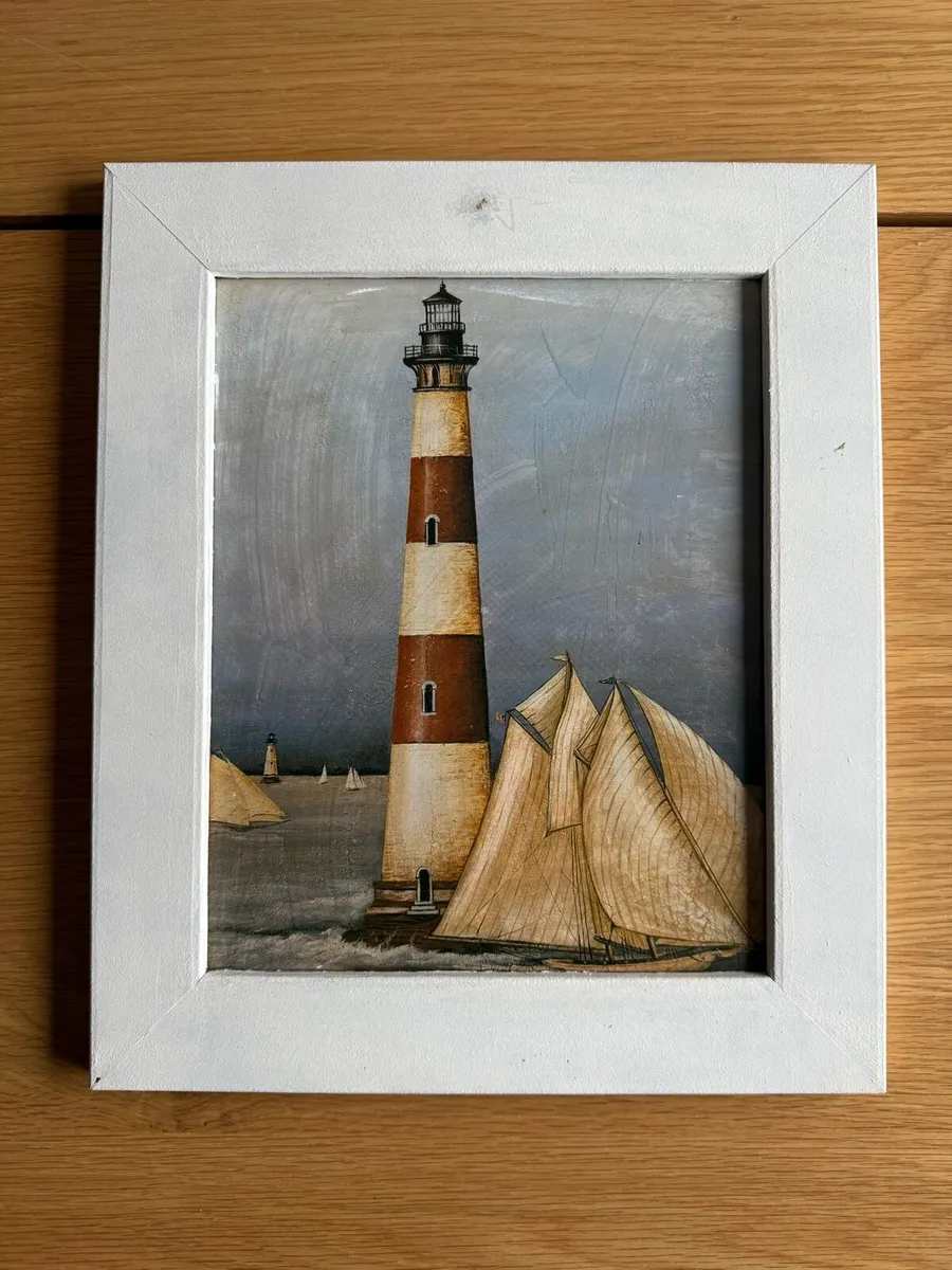 Beach lighthouse painting - Image 1