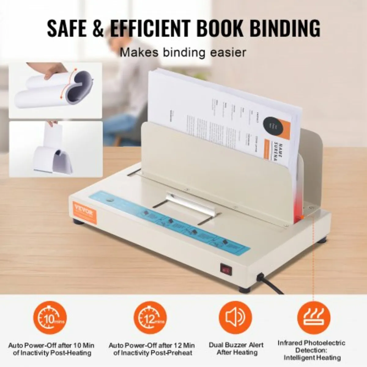 Thermal Binding Machine, 500 Sheets Capacity Book - Image 4