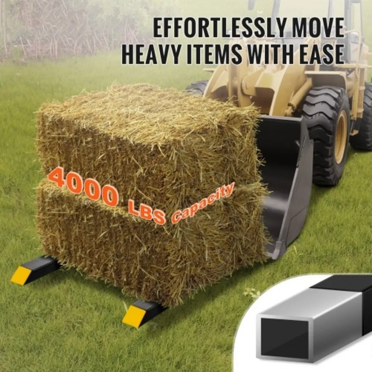 Pallet Forks, 907.2kg Clamp on Pallet Forks, 109.2 - Image 3