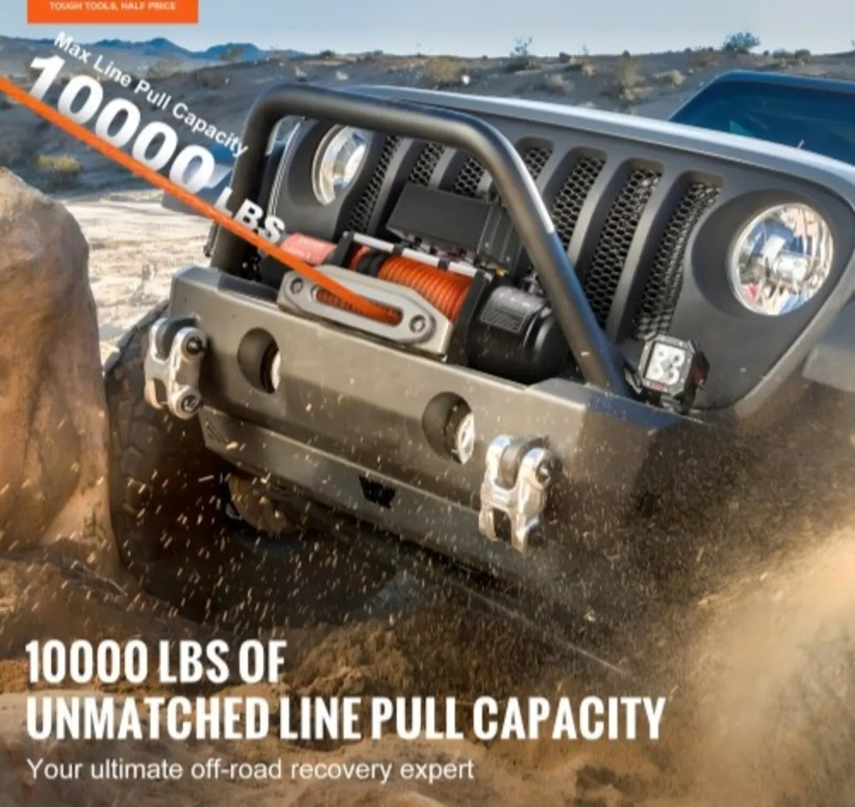 Electric Winch Truck 4535.9 kg Synthetic Rope Wate - Image 3