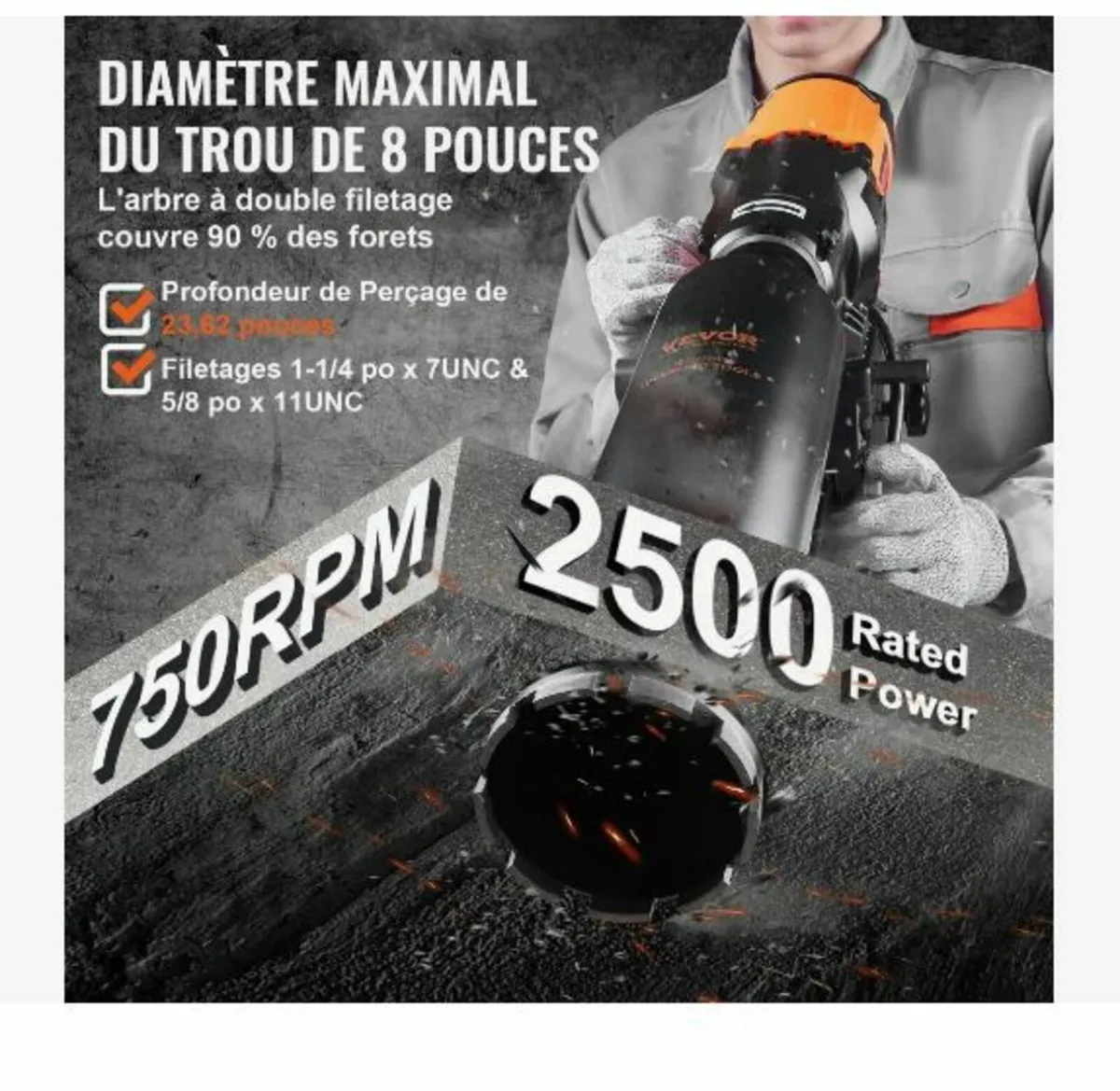 Wet&Dry Diamond Core Drill Machine - Image 2