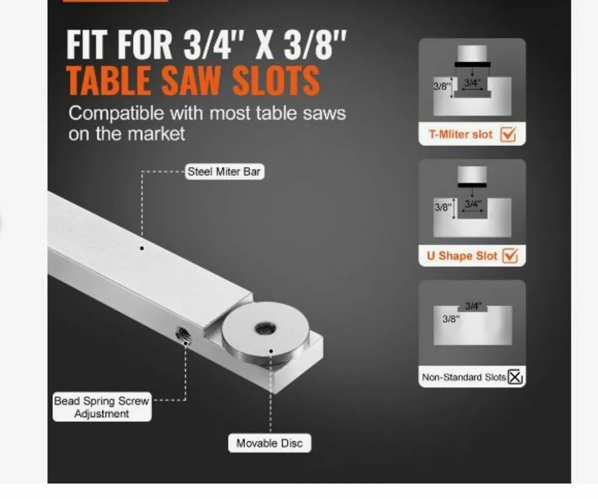 Precision Miter Gauge, Standard Slot 19 x 9.5 mm - Image 3