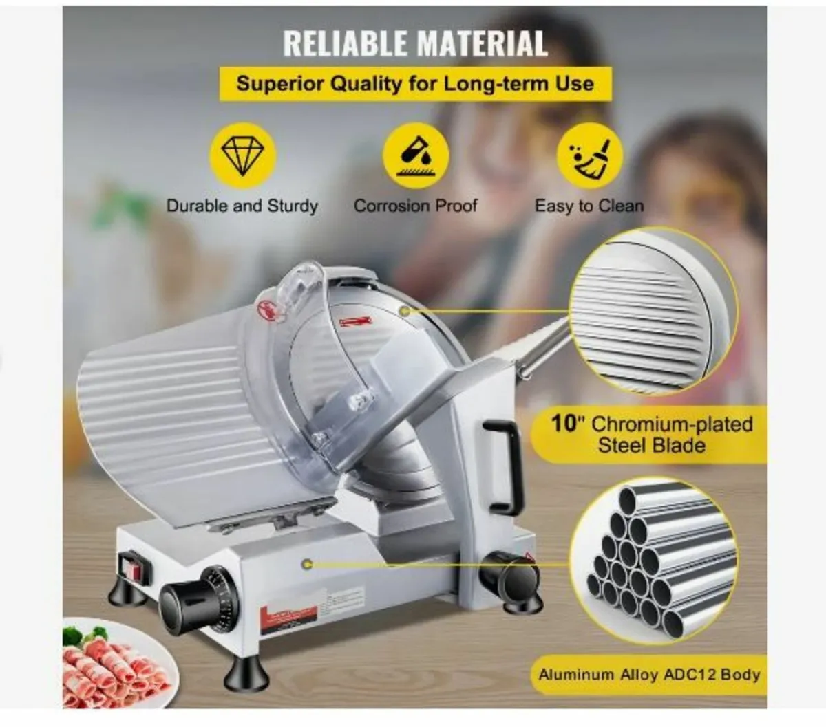 Commercial Meat Slicer, 240W - Image 3