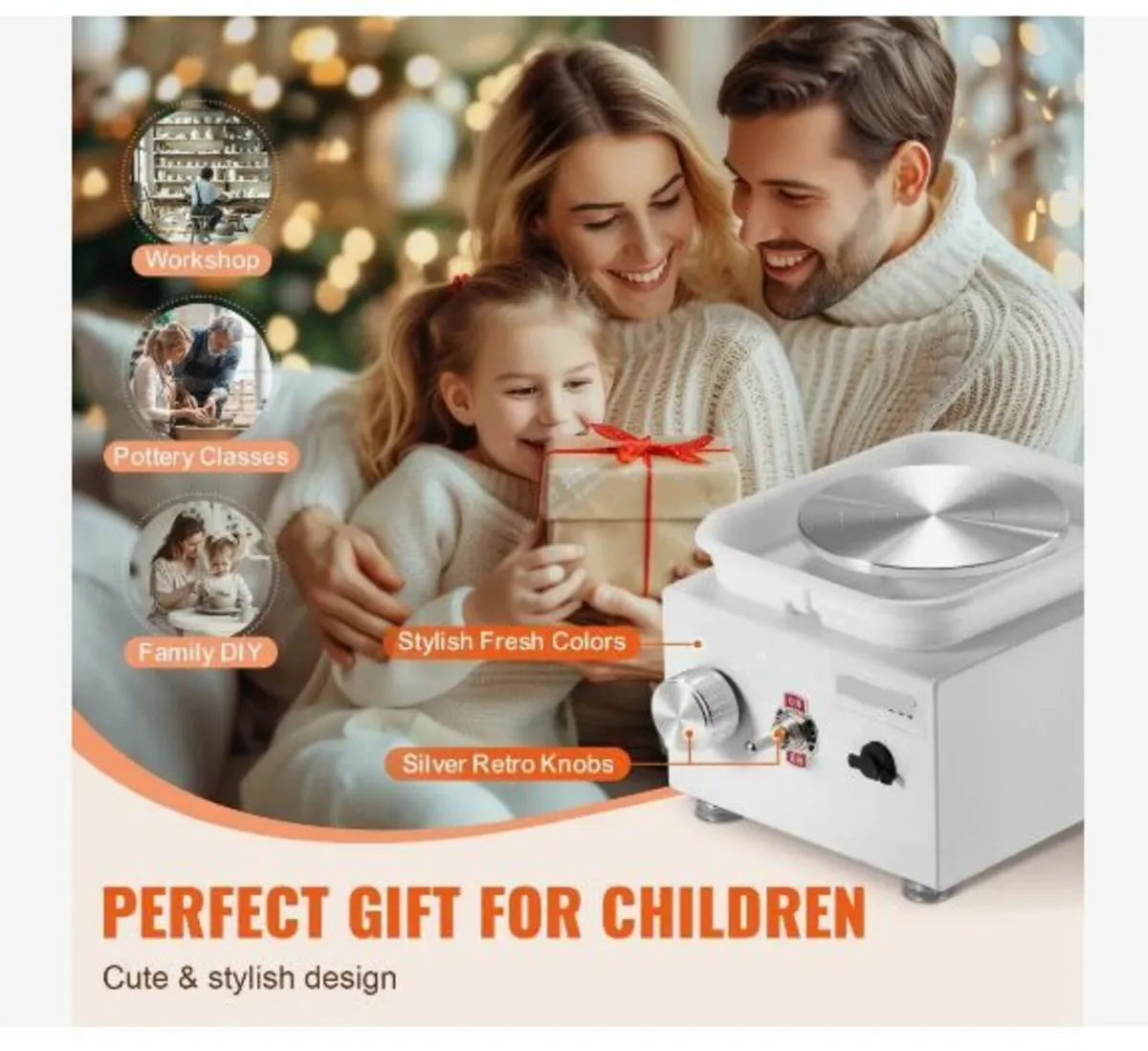 Mini Pottery Wheel, 0-320RPM Adjustable Speed - Image 3