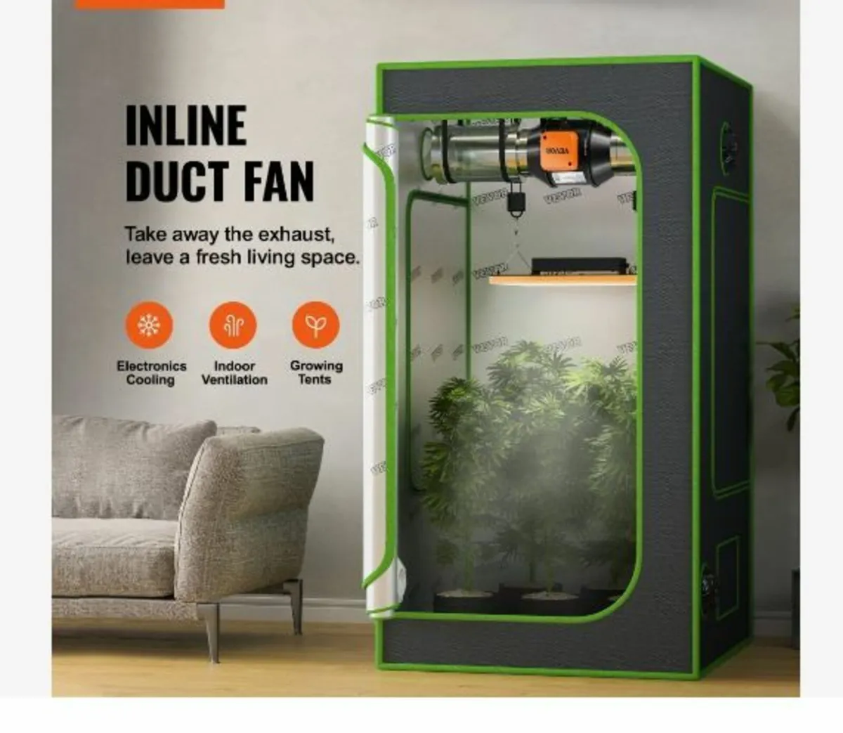 Inline Duct Fan, 102mm 129.7 CFM - Image 3