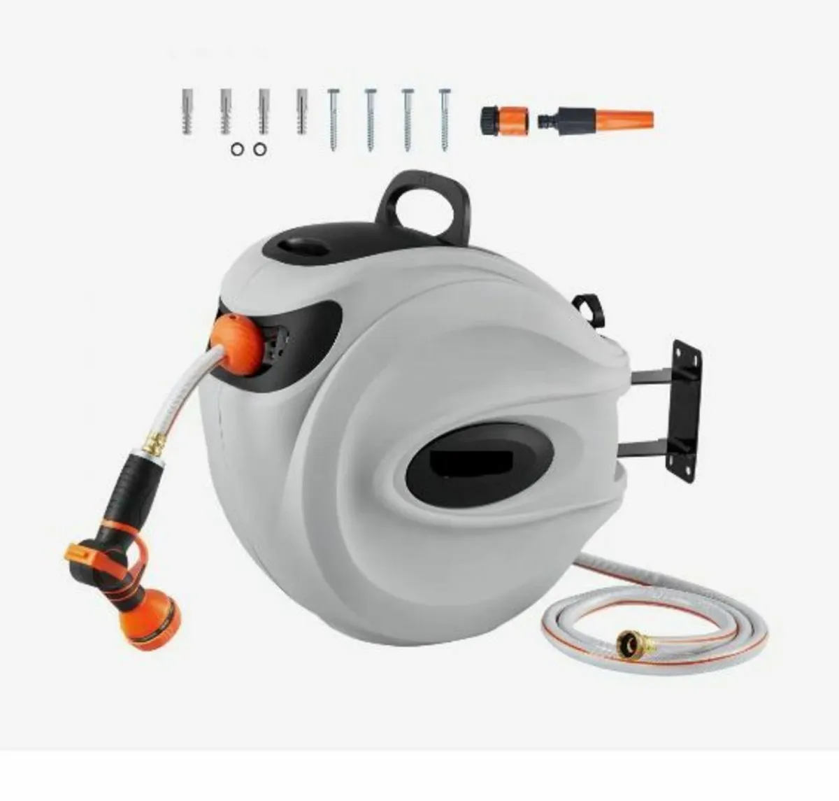 Retractable Garden Hose Reel, 1/2" x 131.23 ft Wal - Image 1