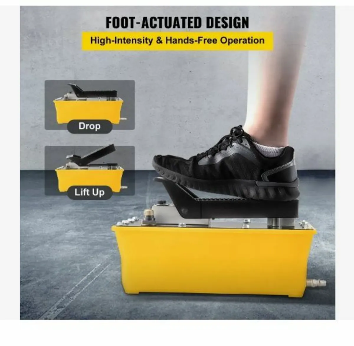 Air Hydraulic Pump, 10,000 PSI Hydraulic Foot Pum - Image 4