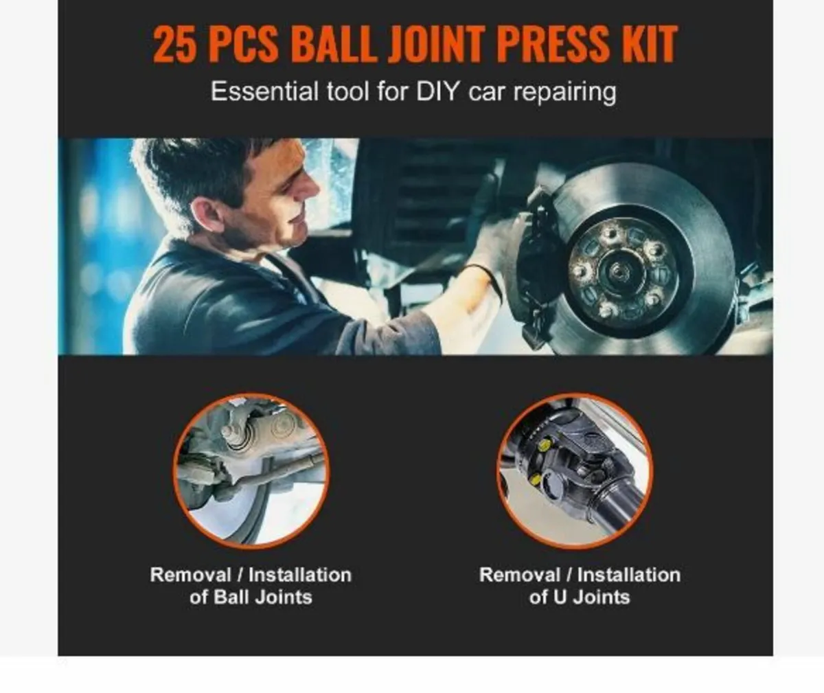 Ball Joint Press Kit, 25 pcsTool Kit - Image 3
