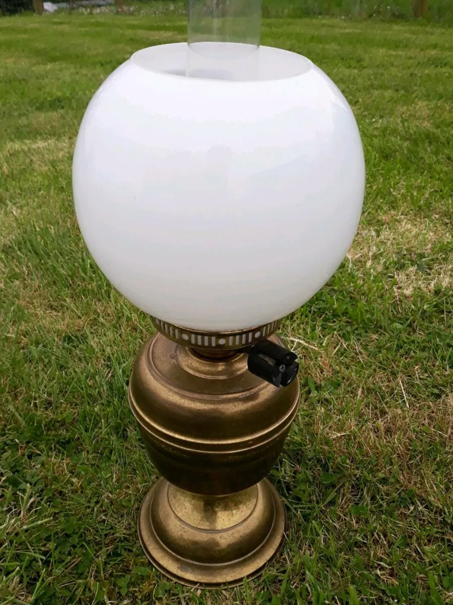 Brass Paraffin Reproduction Lamp - Image 2