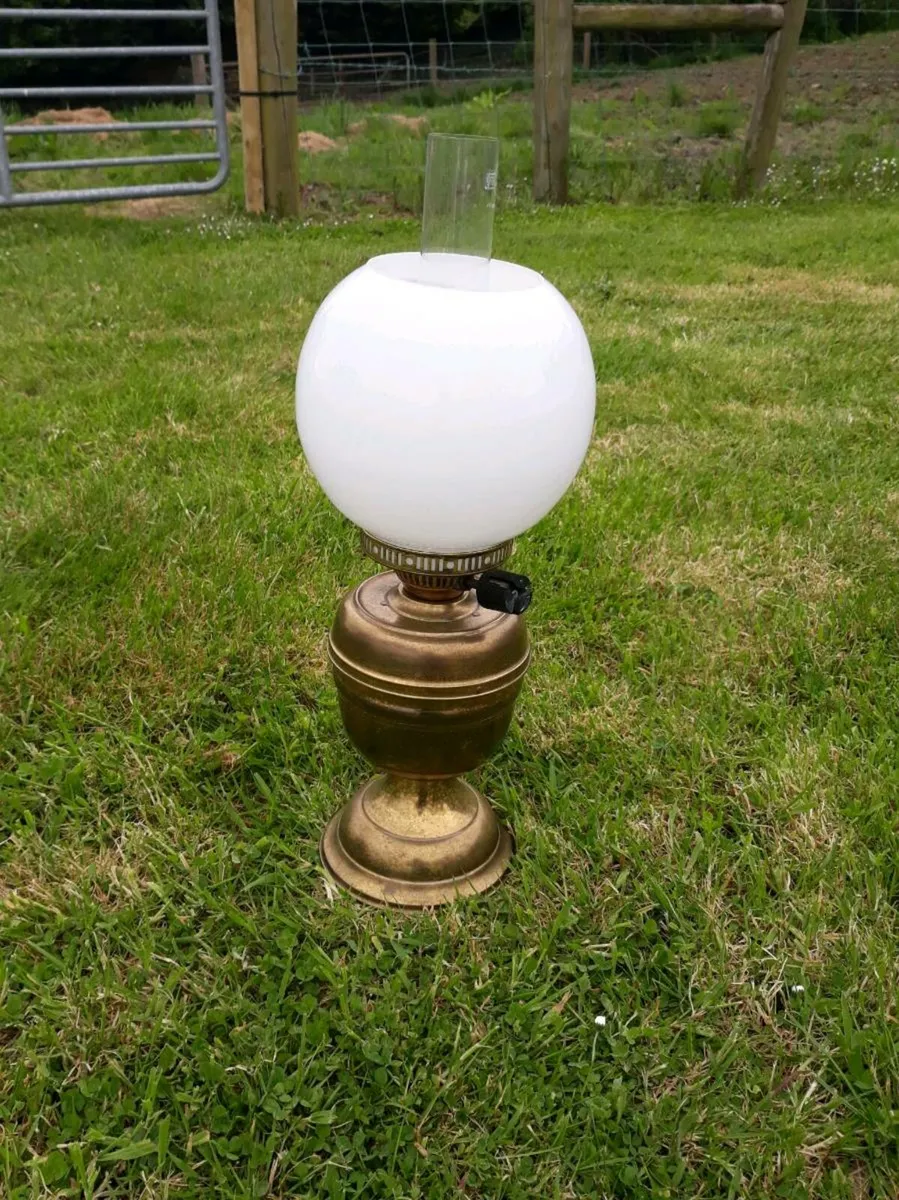 Brass Paraffin Reproduction Lamp - Image 1