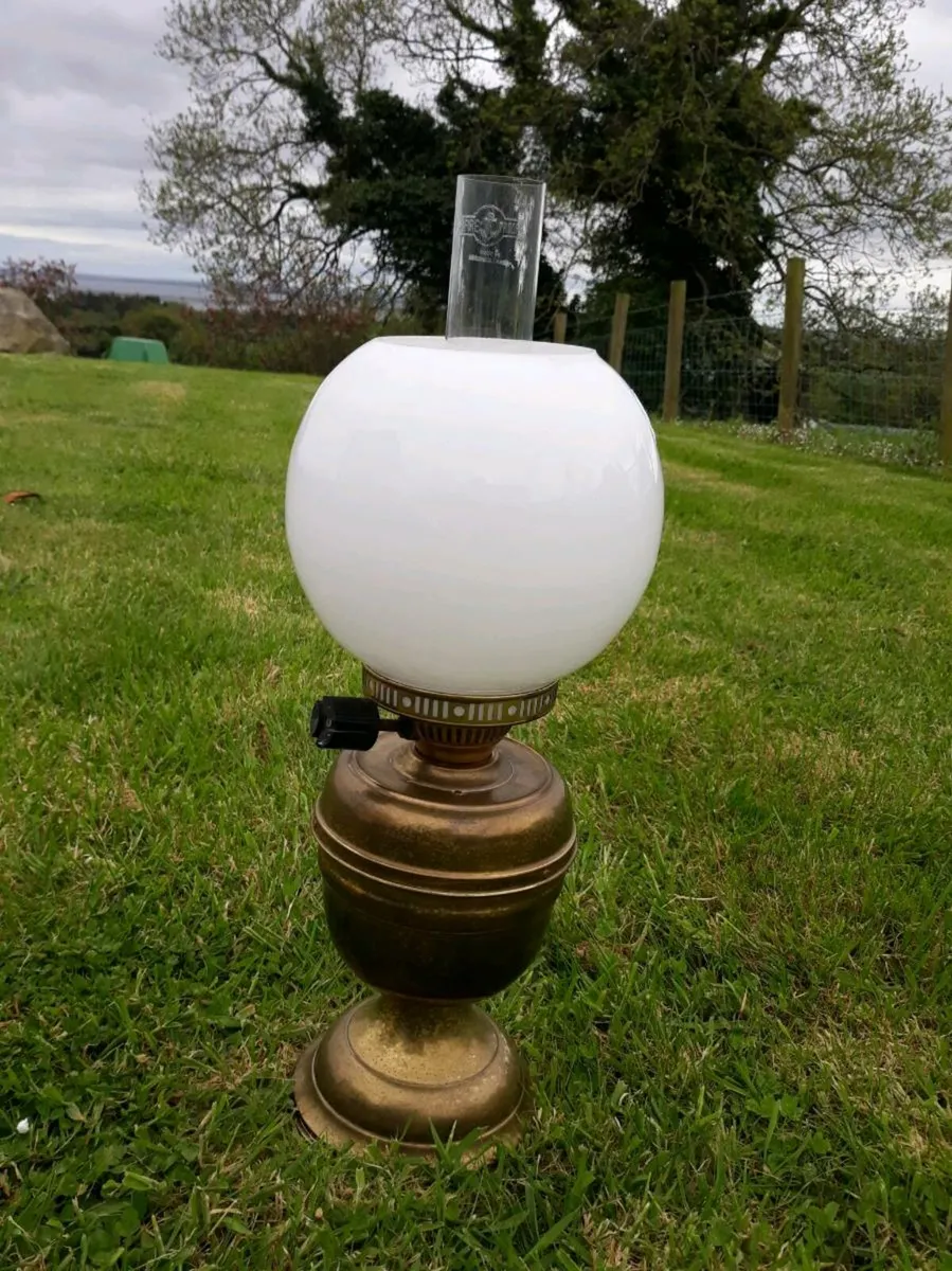 Brass Paraffin Reproduction Lamp - Image 3