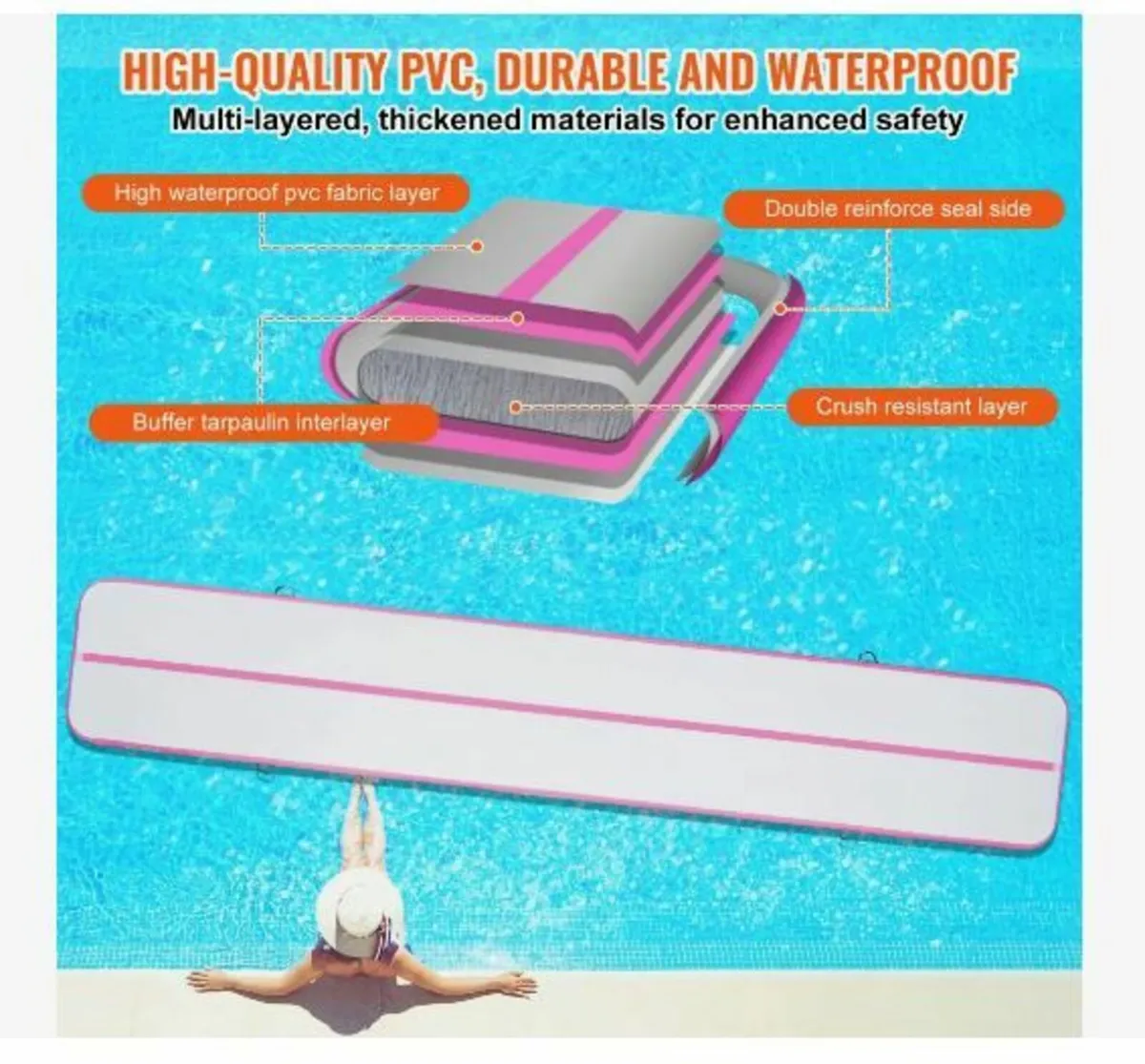 Gymnastics Air Mat, 4 inch Thickness Inflatable - Image 3