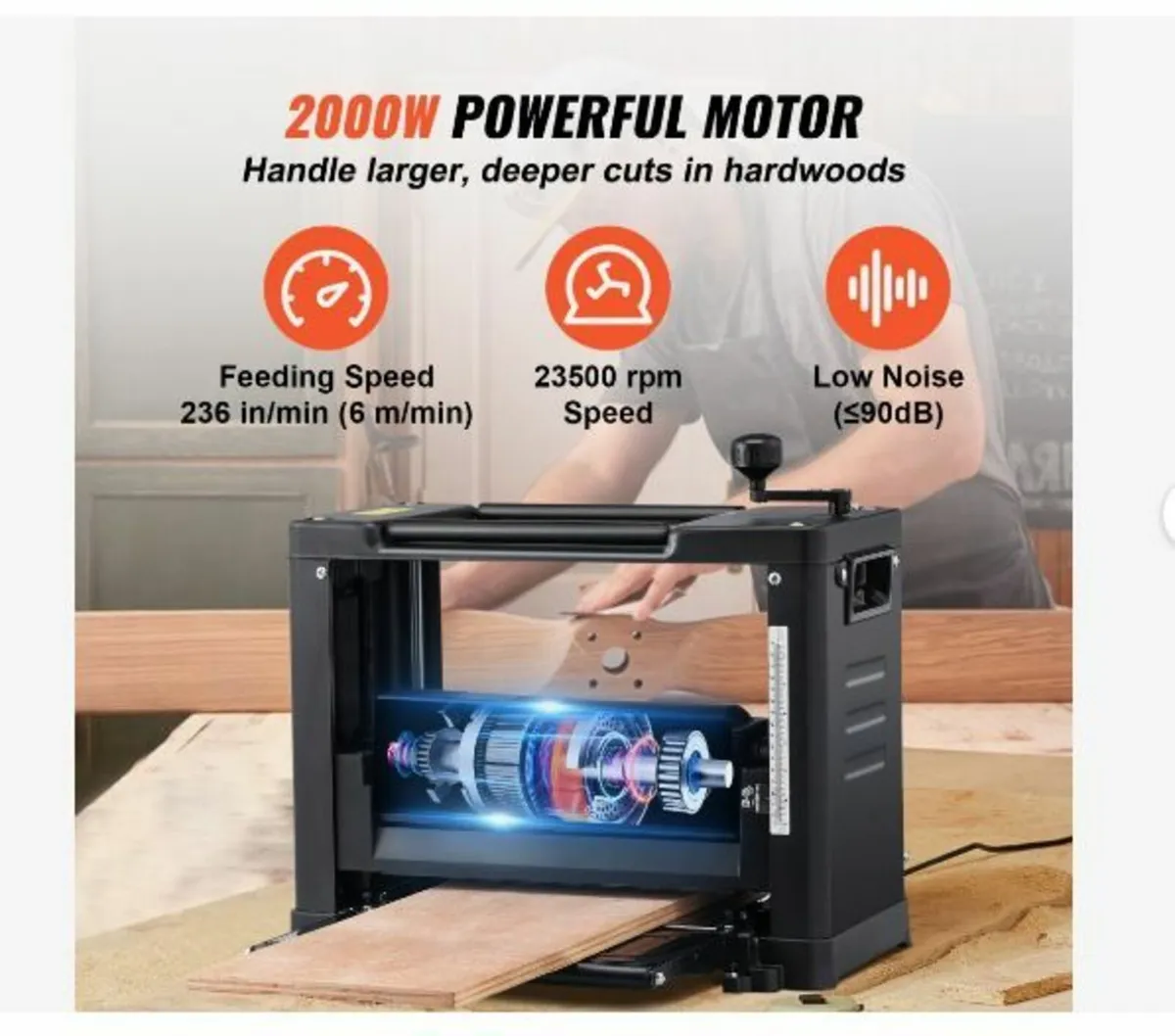 Thickness Planer, Single Speed, 33 cm - Image 2