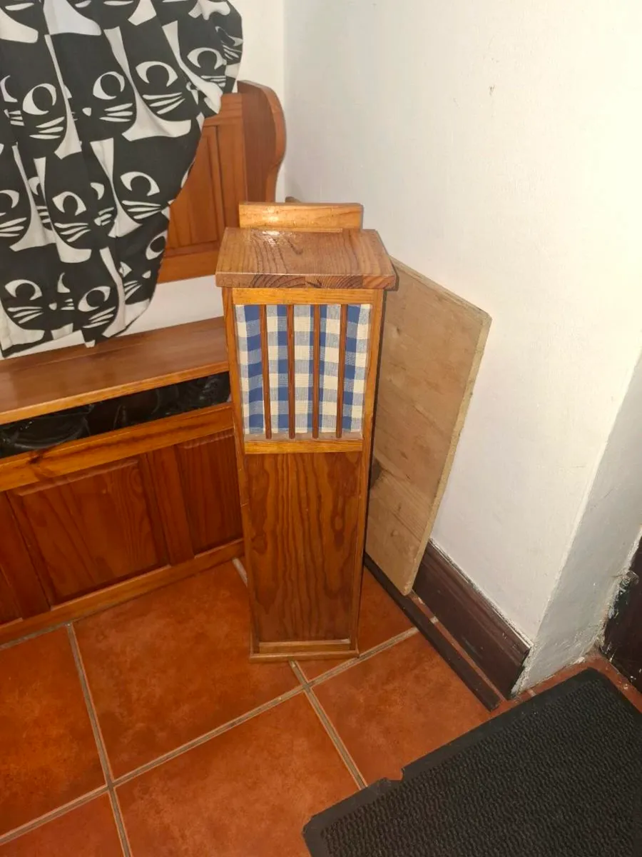 Tall vintage wood bread box postage possible - Image 1