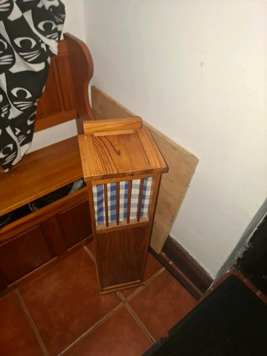 Tall vintage wood bread box postage possible - Image 2