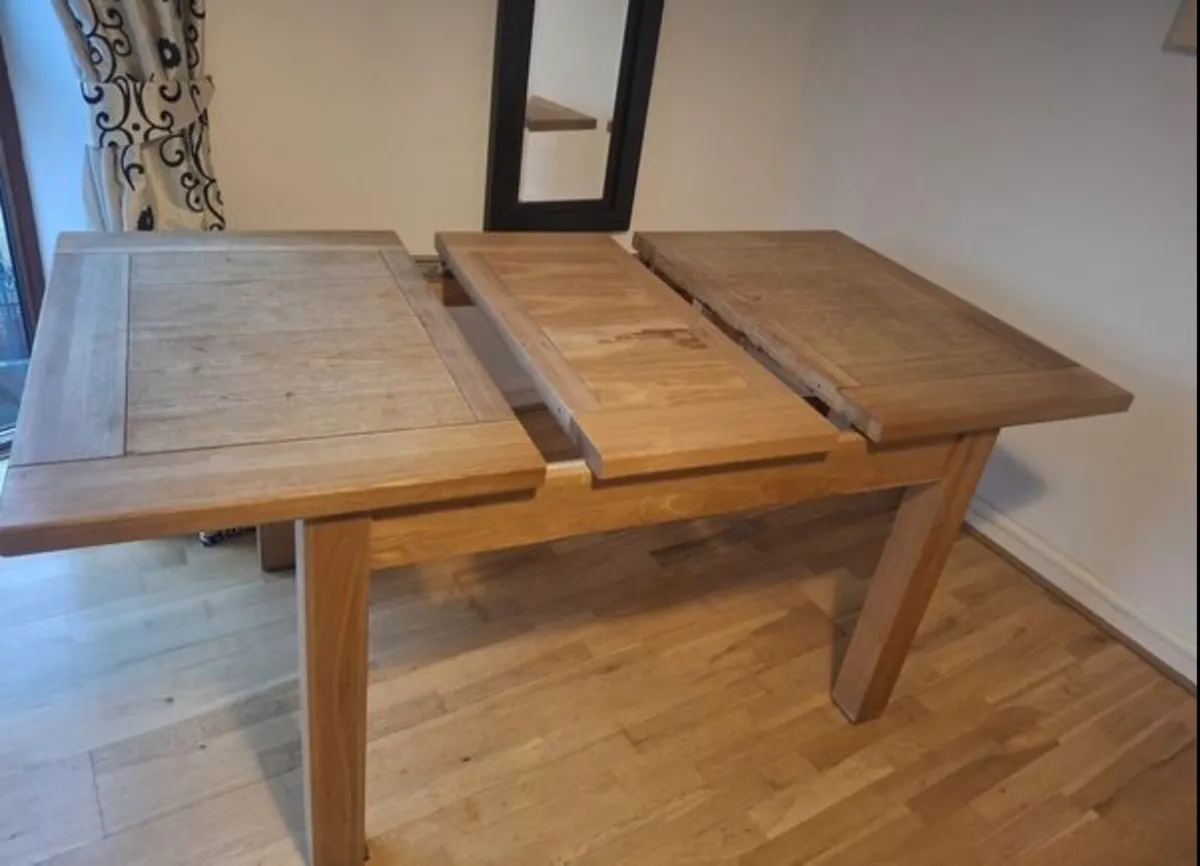 Solid Oak Kitchen Table - Image 3