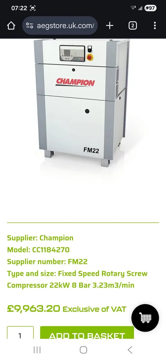 SCREW COMPRESSOR Champion - Image 1