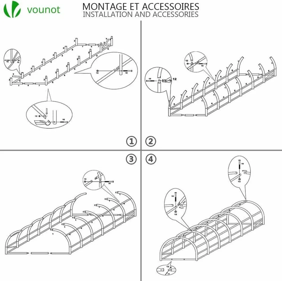 Polytunnel Greenhouse 4x3x2m 12m² Walk-In - Image 3
