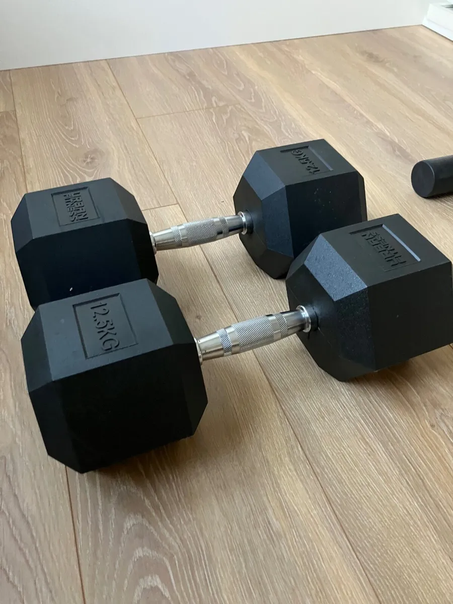 12.5kg Weights (URBAN FITNESS PRO HEX DUMBBELL) - Image 1