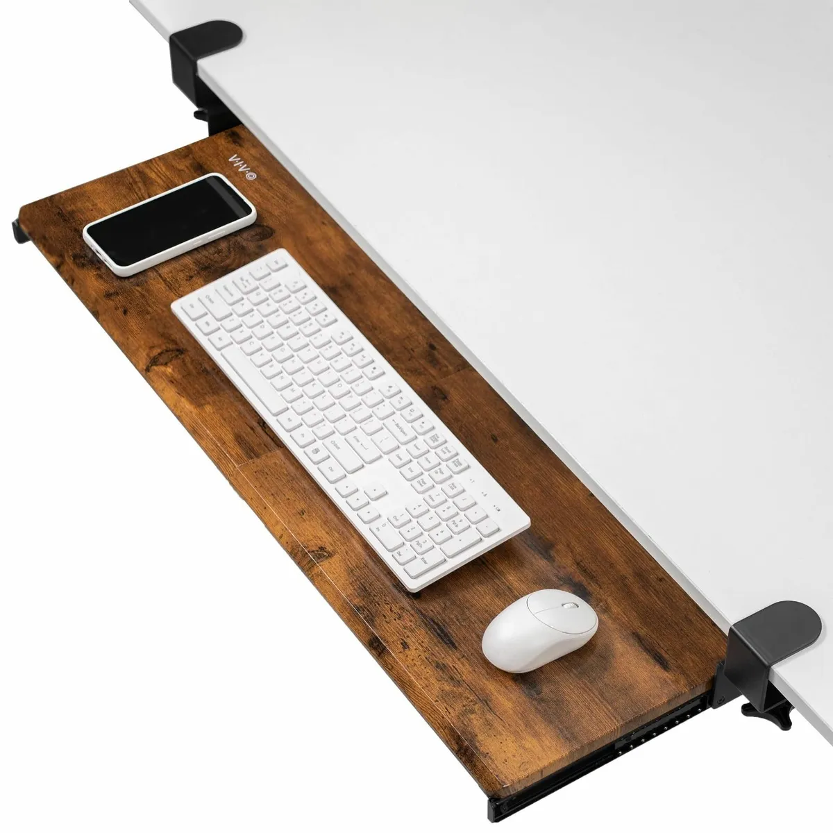 Extra Long Clamp-on Computer Keyboard and Mouse - Image 1