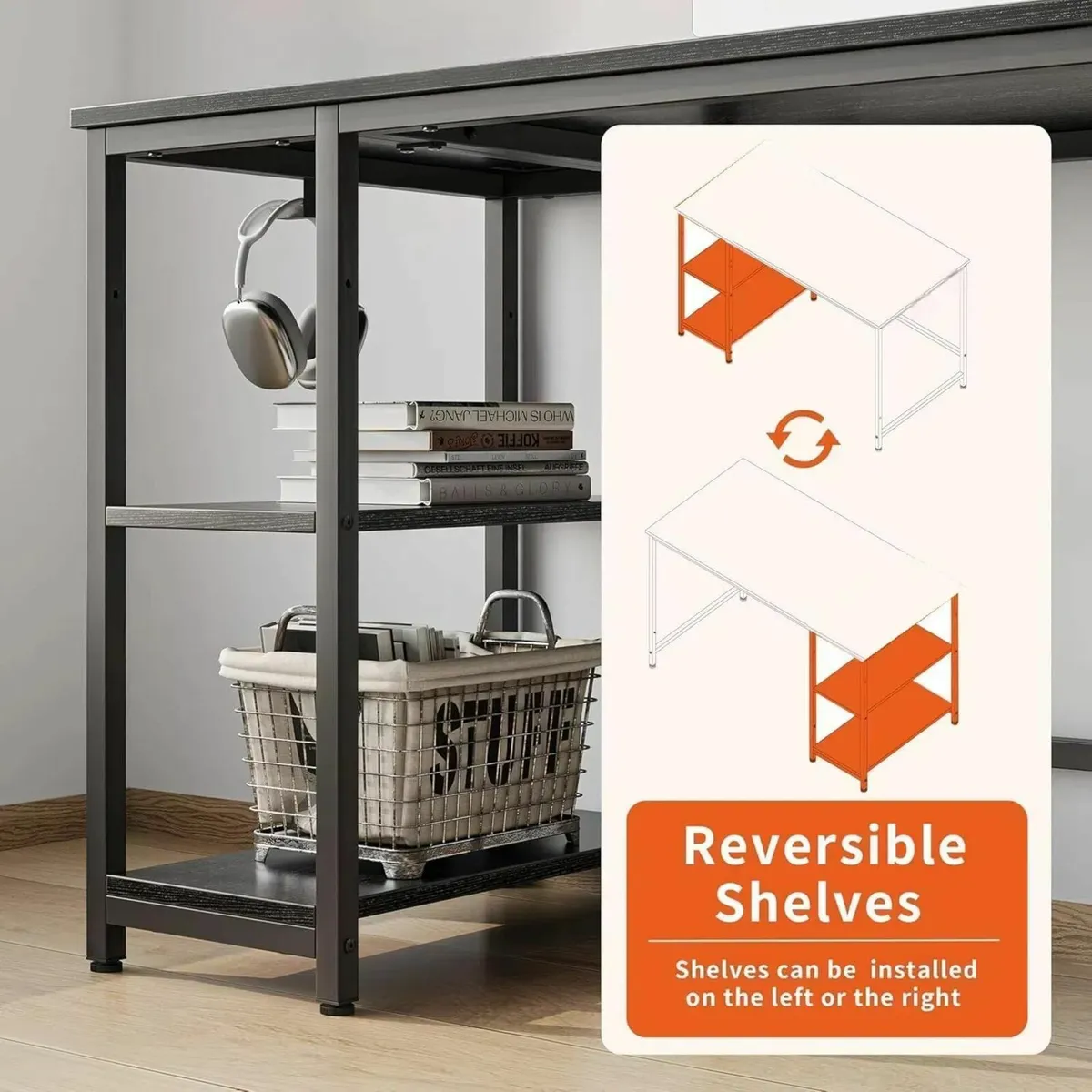 Computer Desk 80cm Gaming Desks with USB Charging - Image 4