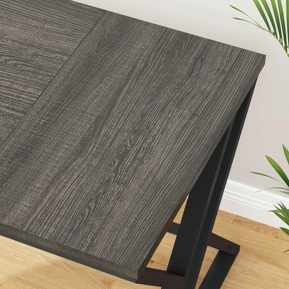 Long Rustic Computer Desk Industrial Large Wood - Image 4